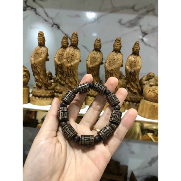 Series Vòng trầm sánh chìm đủ các dáng và size, đủ mẫu trơn, trúc, xỉa tạc chú Bình An đốt trúc 8-16 ly giá sỉ tài lộc
