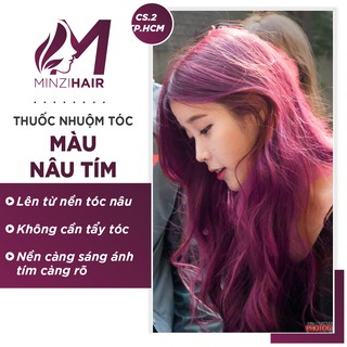 Thuốc Nhuộm Tóc Màu Nâu Tím | Lên Từ Nền Nâu - Minzihair