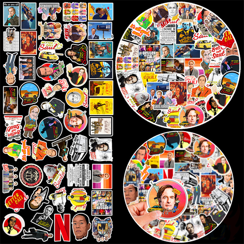 Set 50 miếng dán chống thấm nước thời trang phong cách Better Call Saul Series 03 DIY