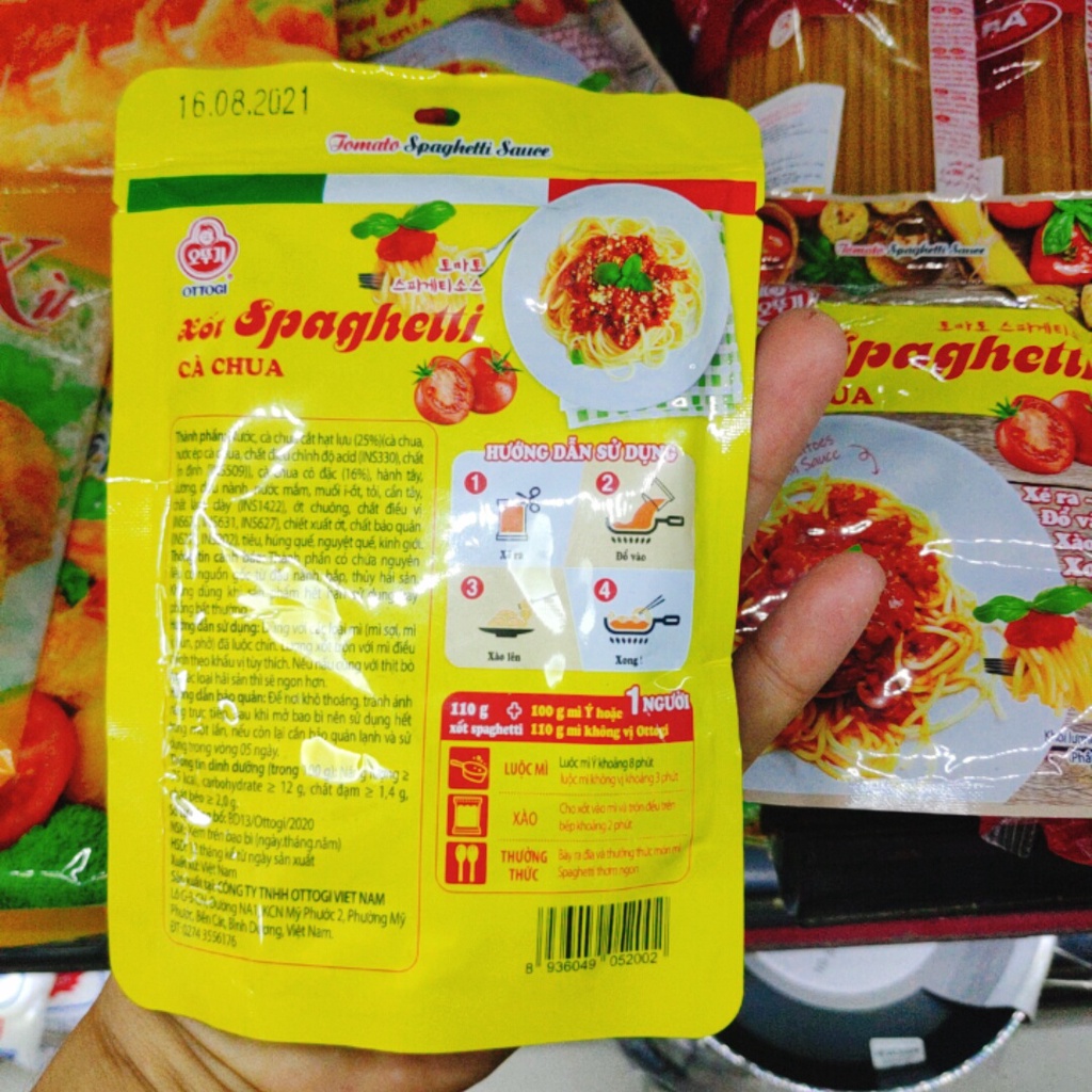 Sốt Spaghetti Vị Cà Chua Và Ớt Ottogi Gói 110g
