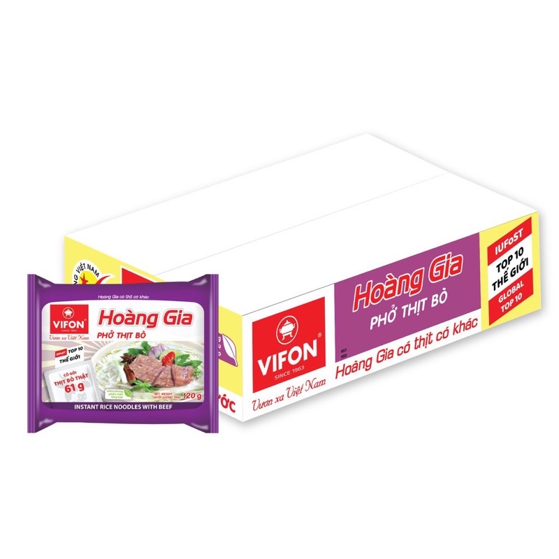 Phở Bò Hoàng Gia Vifon có gói Thịt thật - gói 120g | BigBuy360 - bigbuy360.vn
