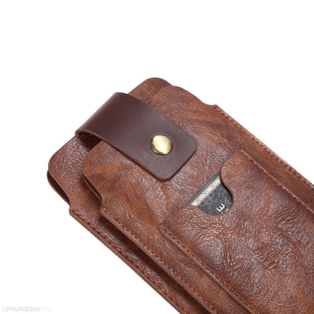 Túi SmileBox đeo hông thắt lưng loại đứng 2 ngăn điện thoại size lớn, có ngăn thẻ cho điện thoại 5.5, 6.0, 6.5, 6.7 inch