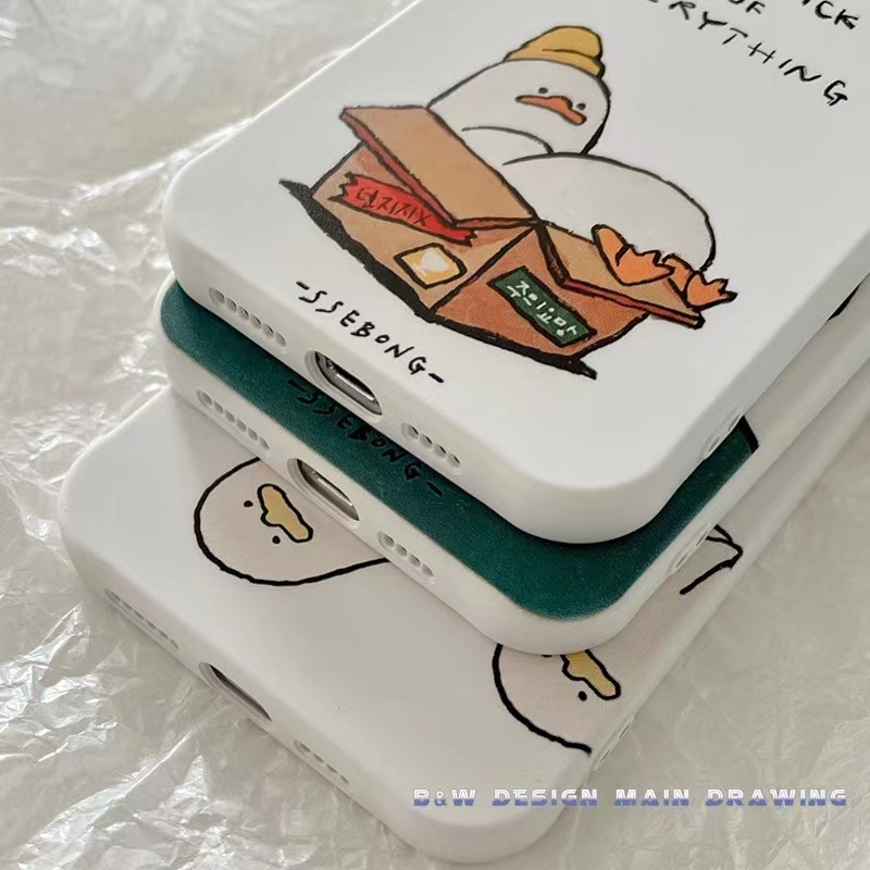 Ốp Điện Thoại Silicon Mềm Chống Sốc In Hình Vịt Lười Hoạt Hình Dễ Thương Cho iPhone 14 13 12 11 Pro MAX XR X XS MAX 6 6s 7 8 Plus