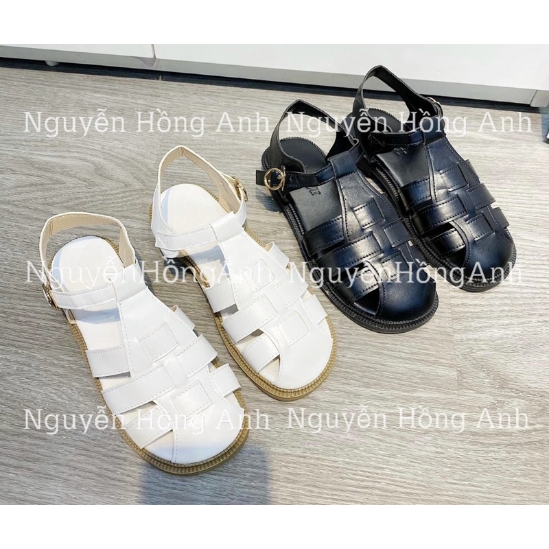 giày sandal (xăng đan quai hậu) quai đan rọ da mềm cho nữ