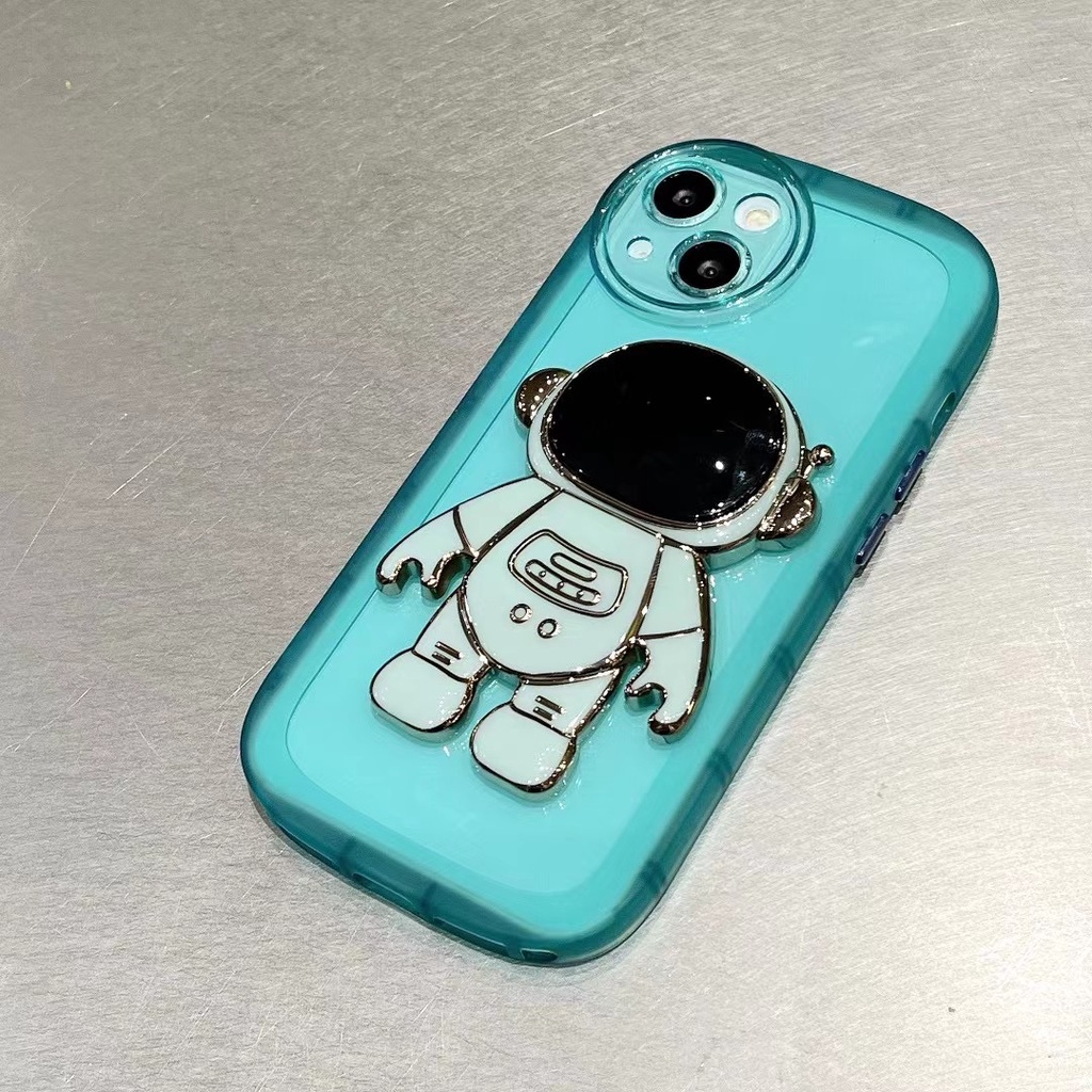 Ốp Điện Thoại Mềm In Hình Phi Hành Gia Dễ Thương Có Giá Đỡ Cho Iphone 13 pro max 12 pro max 11 pro max xs max xr x