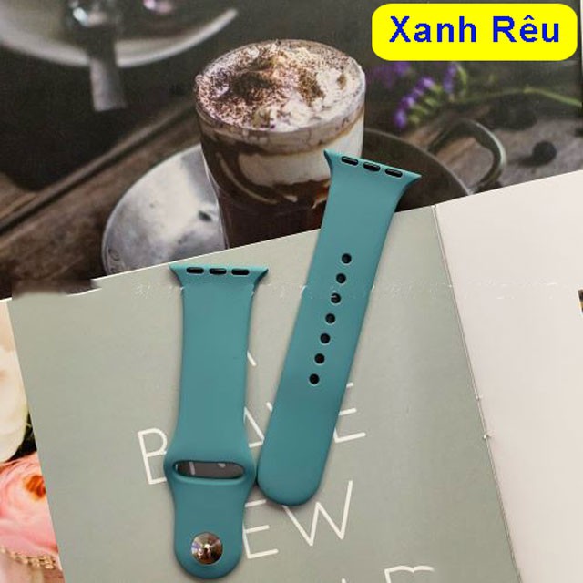 [Freeship] Dây đeo đồng hồ thông minh , Apple Watch size 38/40/42/44mm Seri 1/2/3/4/5/6, dây đeo cao su mềm, nhiều màu