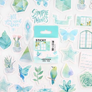Set sticker XANH MINT 46 chiếc trang trí siêu xinh