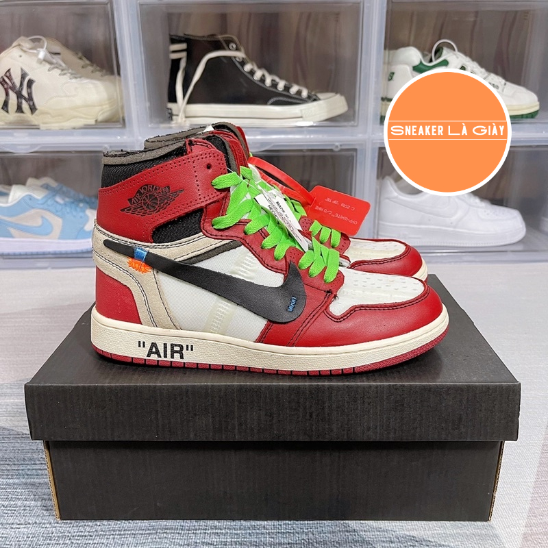 Giày Jordan High Offwhite Chicago (JD1 Offwhite Chicago ) Bản đẹp - Fullbox kèm 3 dây phụ
