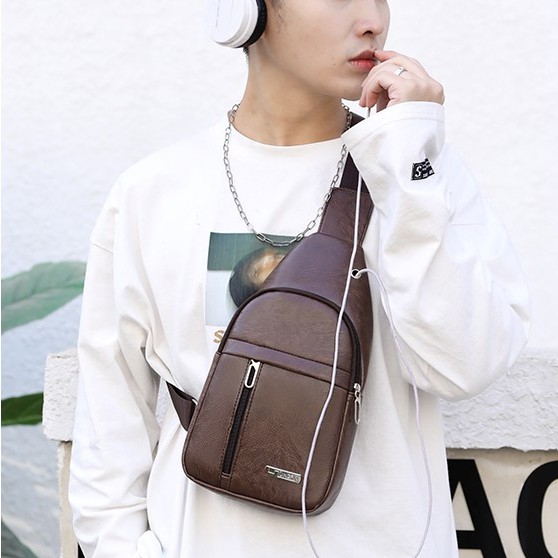 Túi đeo chéo nam chất liệu da PU chống nước 3 màu thời trang hàn quốc TC124 | BigBuy360 - bigbuy360.vn