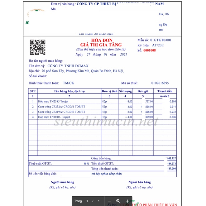 Cụm mực máy in ( Có chíp CRG 051 ) dùng cho Canon LBP 160, LBP 161dn, LBP 162dw, MF269DW
