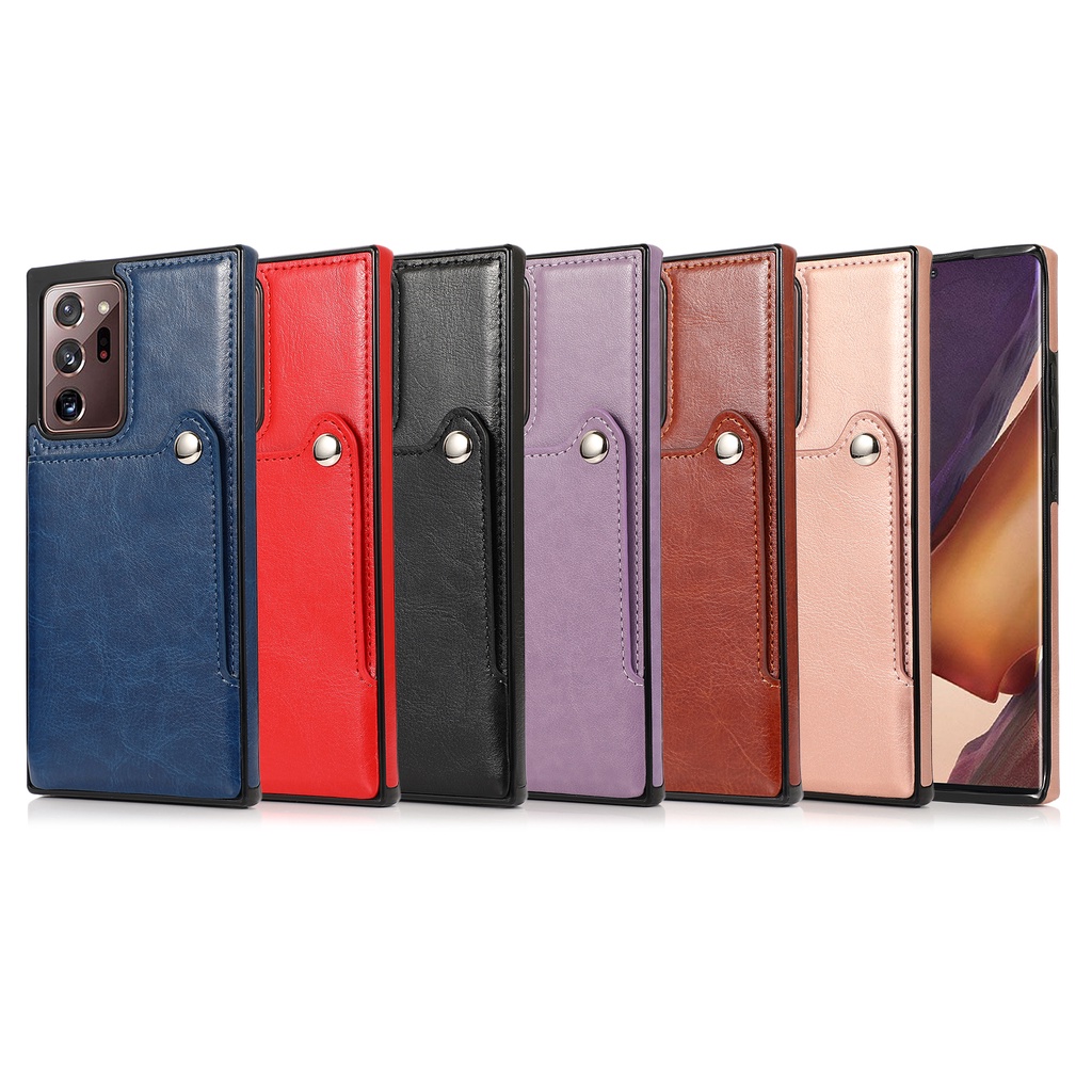 Bao Da PU Điện Thoại Nắp Lật Nam Châm Kiêm Ví Đựng Thẻ Samsung Galaxy Note 8 / Note 9 / Note 10 / Note 10 Plus / Note 20 / Note 20 Ultra Vỏ
