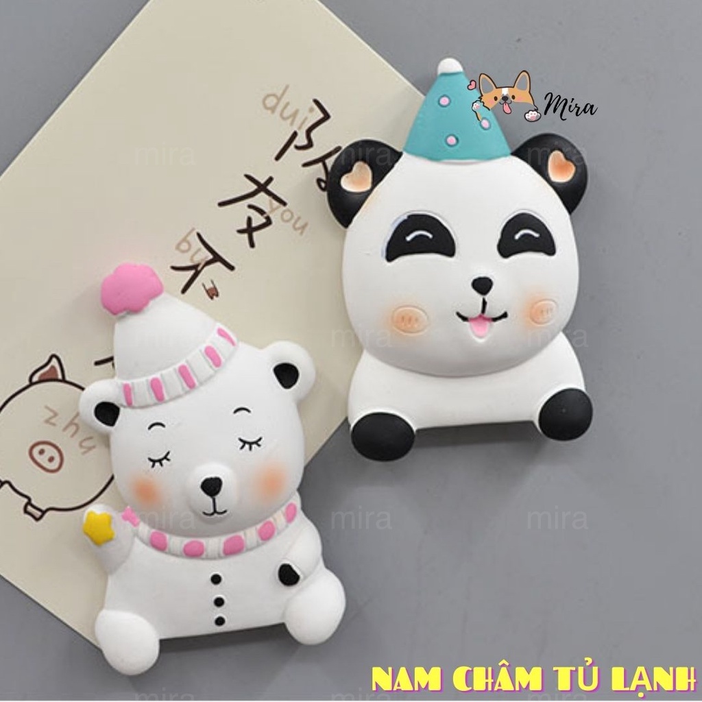 Nam Châm Tủ Lạnh 3D Động Vật Bắc Âu Trang Trí Bếp, Decor Bàn Học, Bàn Làm Việc, Đính Note MIRA-3D68018