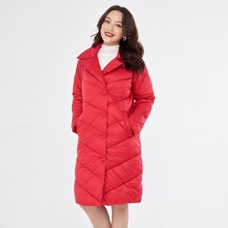 Áo khoác phao nữ mùa đông dáng dài cao cấp HeraDG cổ bẻ ve thiết kế cài cúc lạ mắt 3 lớp nhẹ ấm WJK20012