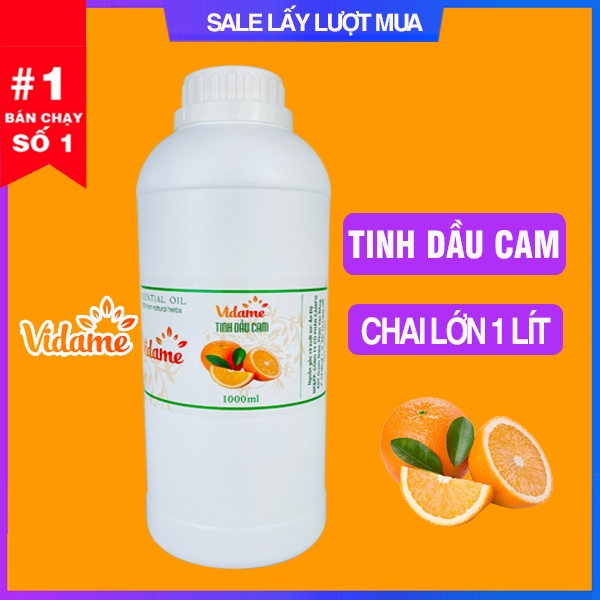 1 Lít Tinh Dầu Cam VIDAME - HÀNG CÔNG TY - Mùi Cam Ngọt Cực Thơm - Dễ Chịu - Ngửi Chỉ Muốn Ăn - Thơm Nhà - Khử Mùi