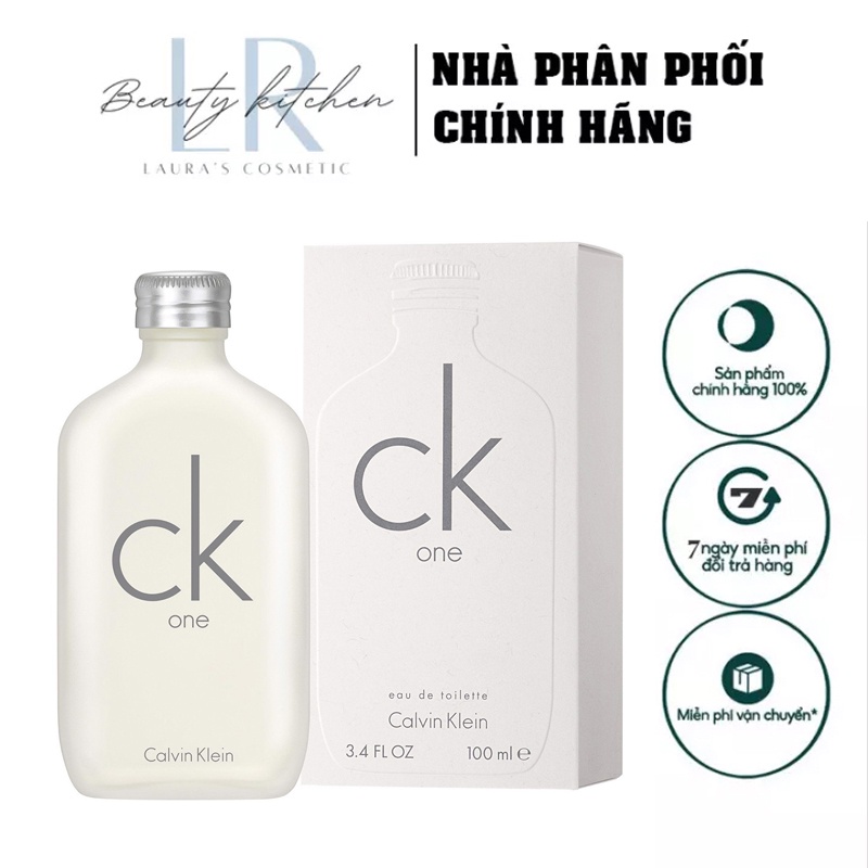 Nước Hoa Unisex Calvin Klein CK One 100ml Hương Thơm Tươi Mát Trẻ Trung Lưu Hương Đến 12h