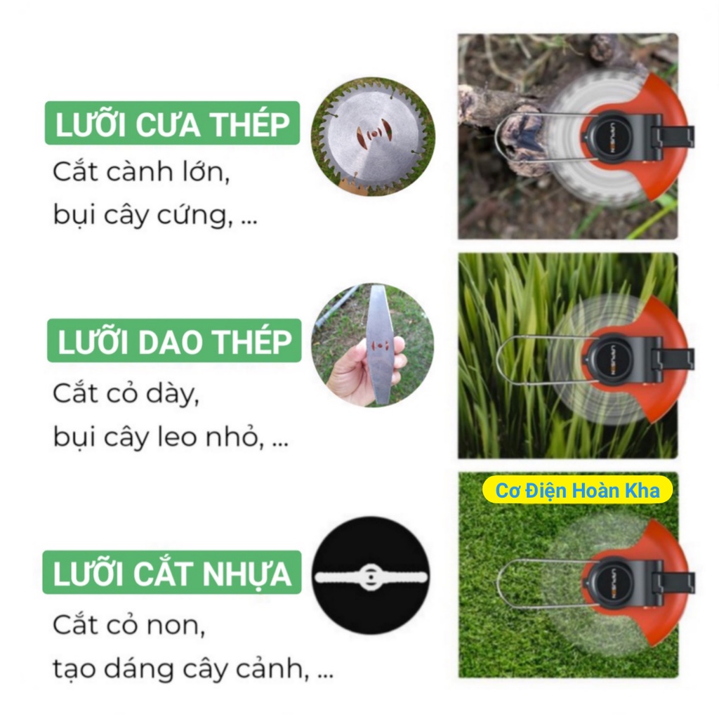 Máy cắt cỏ, tỉa cành cầm tay LAPUSEN tặng 10 lưỡi cắt