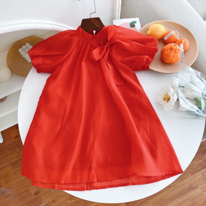 Váy công chúa bé gái ,Váy tiểu thư cho bé chất Organza cao cấp size 8-32kg