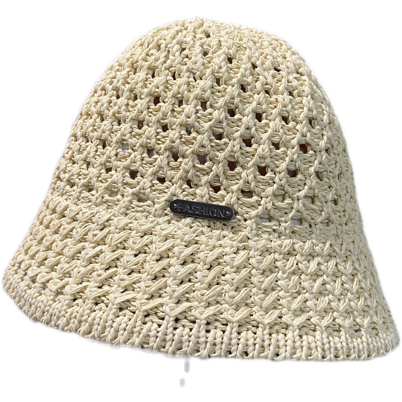 Nón Tai Bèo Đan Cói Phối Lưới Thoáng Khí Phong Cách Hàn Quốc Thời Trang Mùa Hè Xinh Xắn Cho Nữ