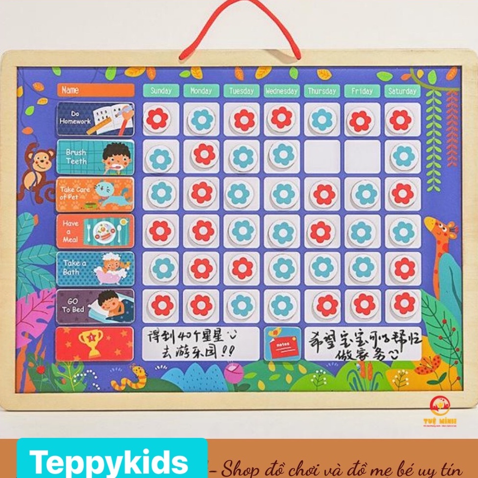 Bảng Khen Thưởng Kỷ Luật Gắn Nam Châm Giúp Cho Bé Rèn Tính Kỷ Luật ,Rèn Luyện Bản Thân