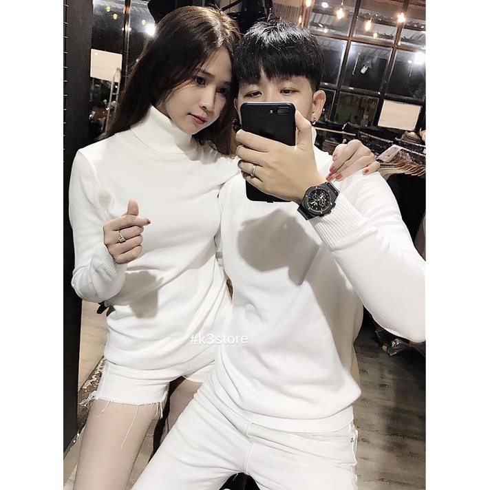 [Áo LN01]  Áo Len Cao Cổ Không Họa Tiết Có Nhiều Màu Kiểu Dáng Đơn Giản