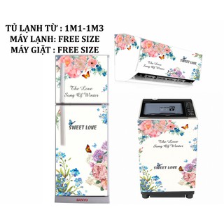 COMBO DECAL DÁN TỦ LẠNH MÁY GIẶT + MÁY LẠNH (DECAL CHẤT LƯỢNG CAO)
