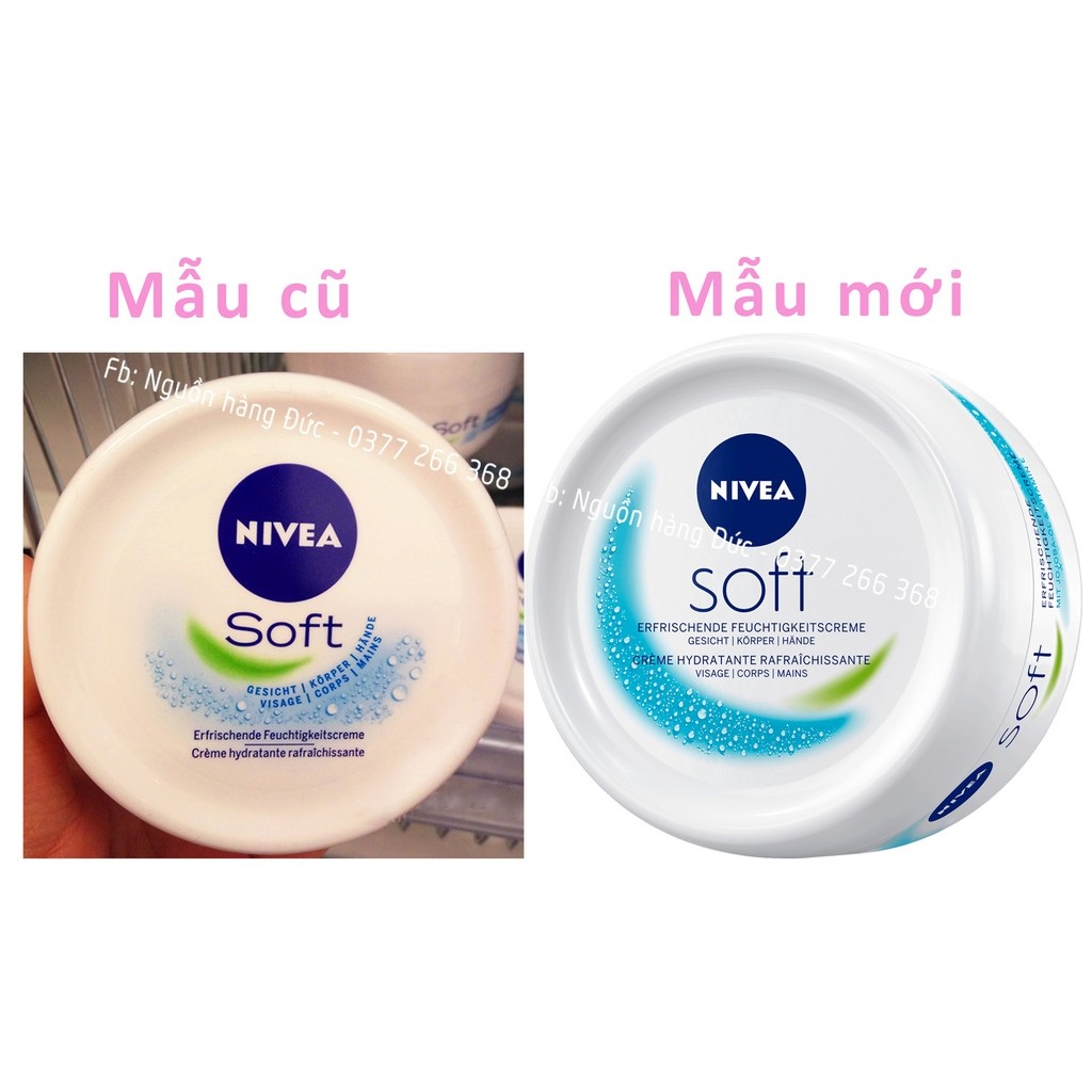 Kem dưỡng ẩm Nivea soft, chăm sóc da toàn thân, chống oxi hóa, duy trì độ ẩm và ngăn ngừa da bong tróc