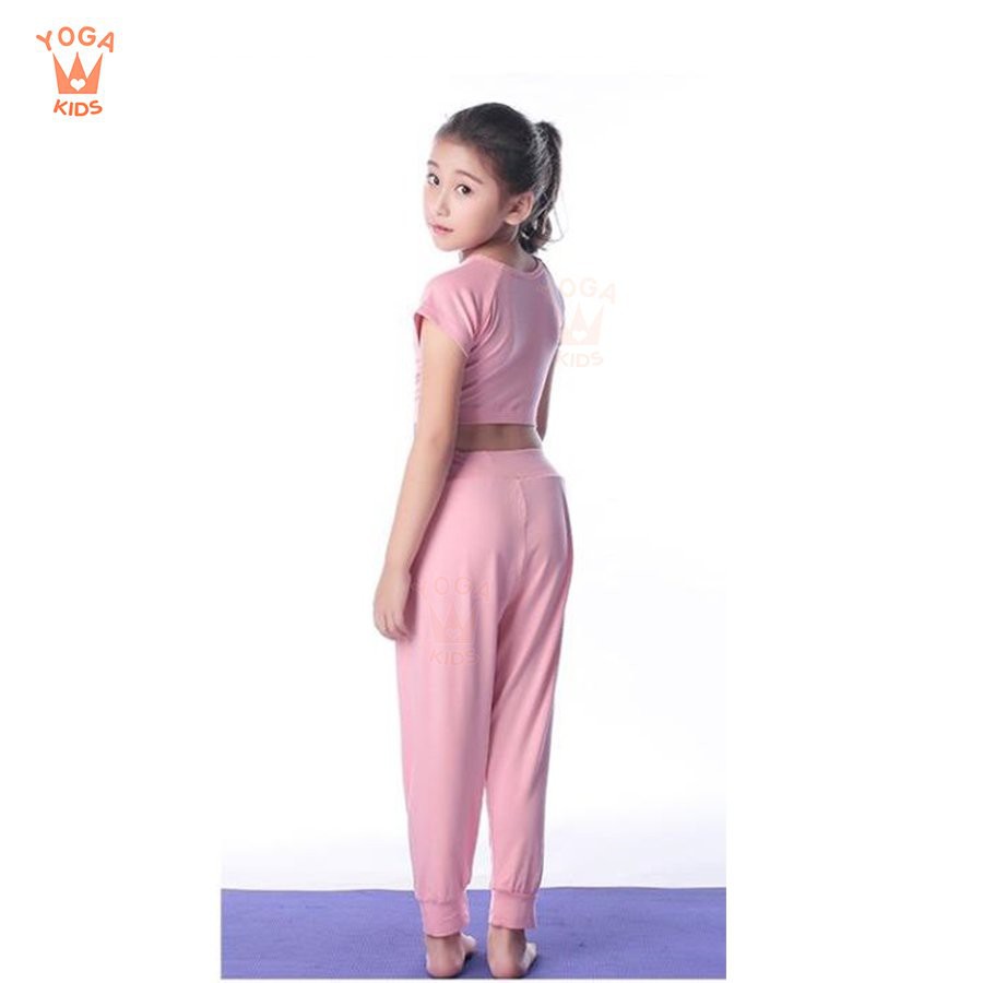 Set đồ tập yoga cho bé - Yoga ali hồng YG100