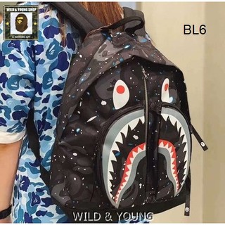 ⭐Hàng Xịn- Ảnh Thật⭐ BALO BAPE SHARK, BA LÔ CÁ MẬP BAPE CAMO SPACE GALAXY (BL6)