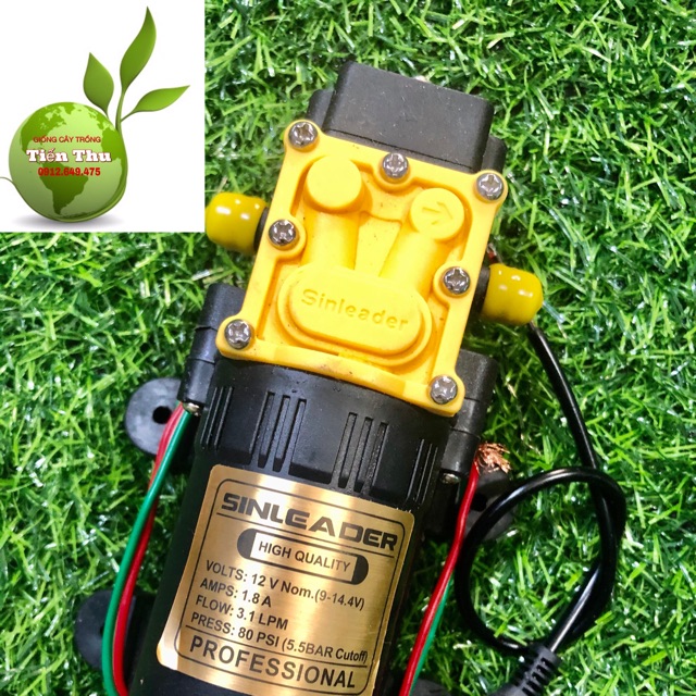 Máy bơm mini tăng áp lực nước loại 12V - 60W lưu lượng 3L/phút ( 1 chiếc)