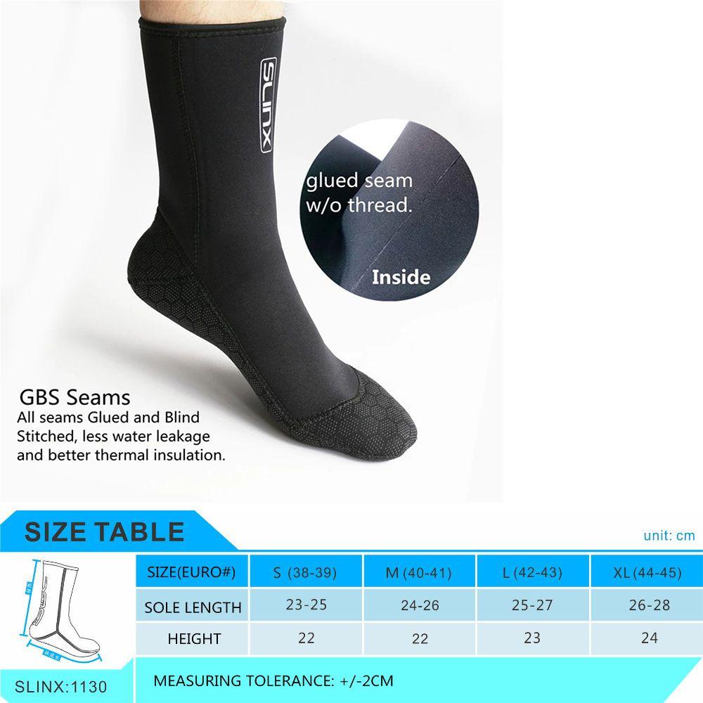 MUVAKO Vớ Lặn Giữ Ấm Chống Trầy Xước Bằng Cao Su Tổng Hợp