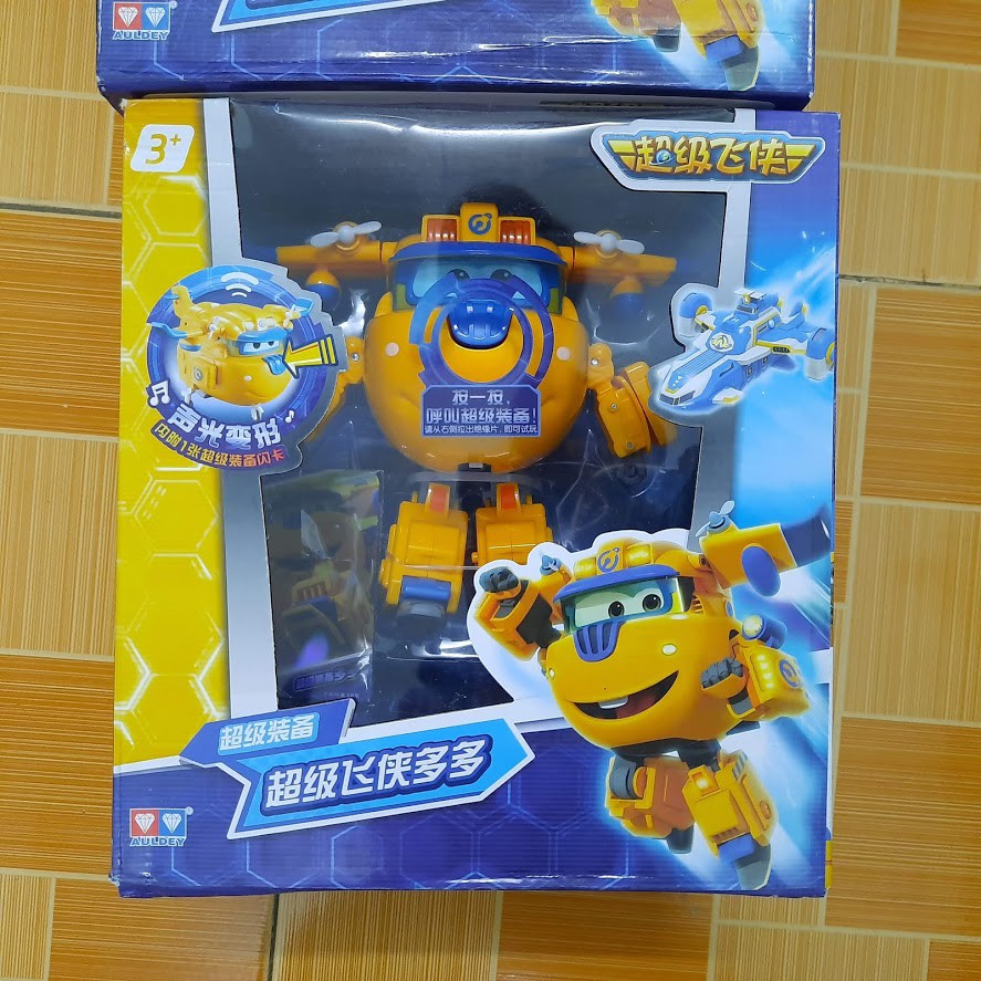 Donnie siêu cấp đồ chơi super wings đội bay siêu đẳng có đèn và âm thanh Robot Biến Hình Cỡ Lớn