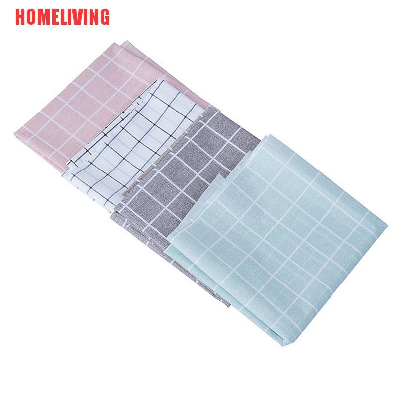 Khăn Trải Bàn Vải Lanh Kẻ Caro Trắng Đen Sang Trọng