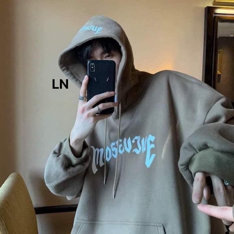 Áo hoodie Mose in mũ 2 lớp DA6