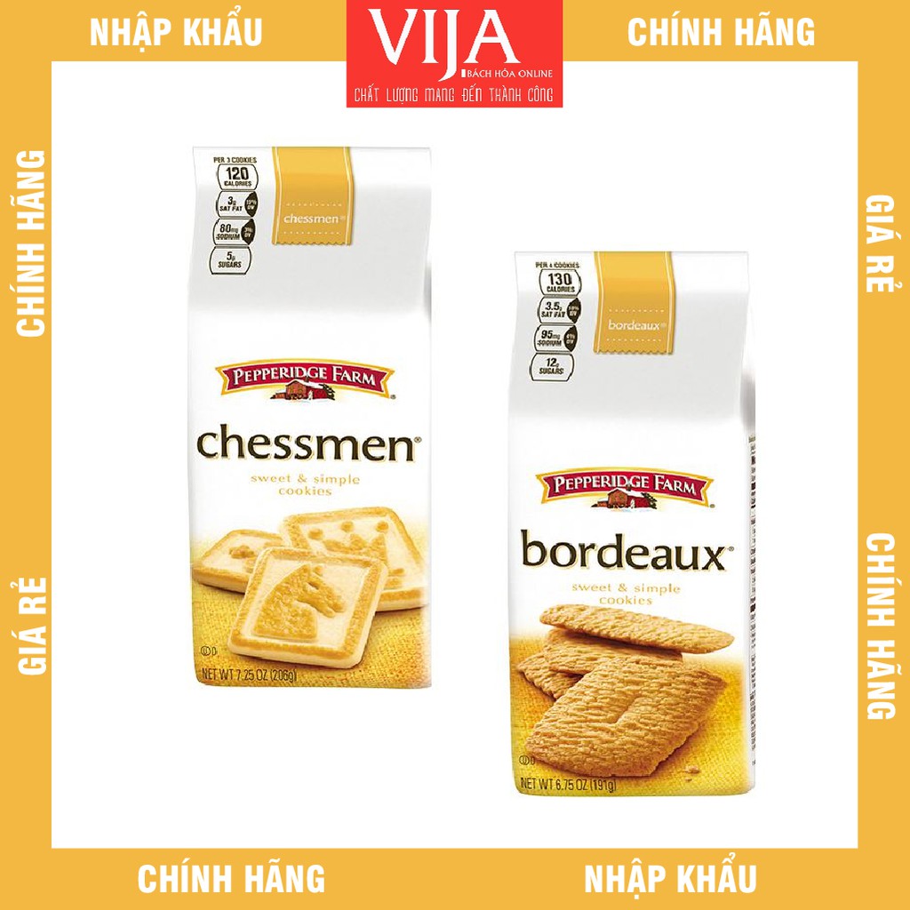 Bánh quy Pepperidge Farm Bordeaux/Chessmen gói 191g | BigBuy360 - bigbuy360.vn