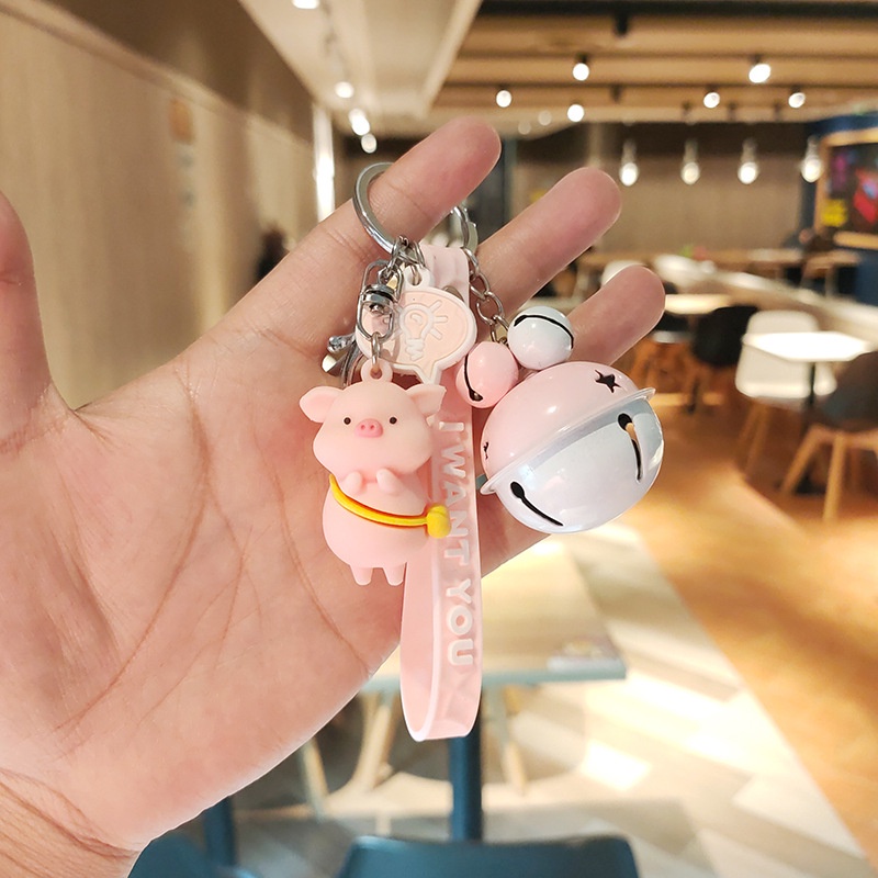 Móc Khóa Nhựa PVC Hình Chú Heo Dễ Thương