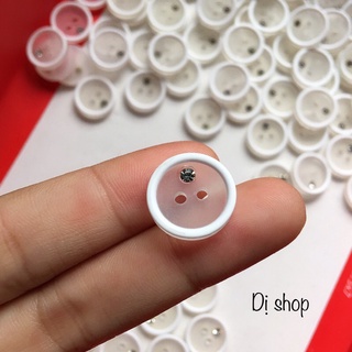 set 25 NÚT SƠ MI ĐÍNH ĐÁ đẹp 1.2cm ( phụ kiện may mặc)