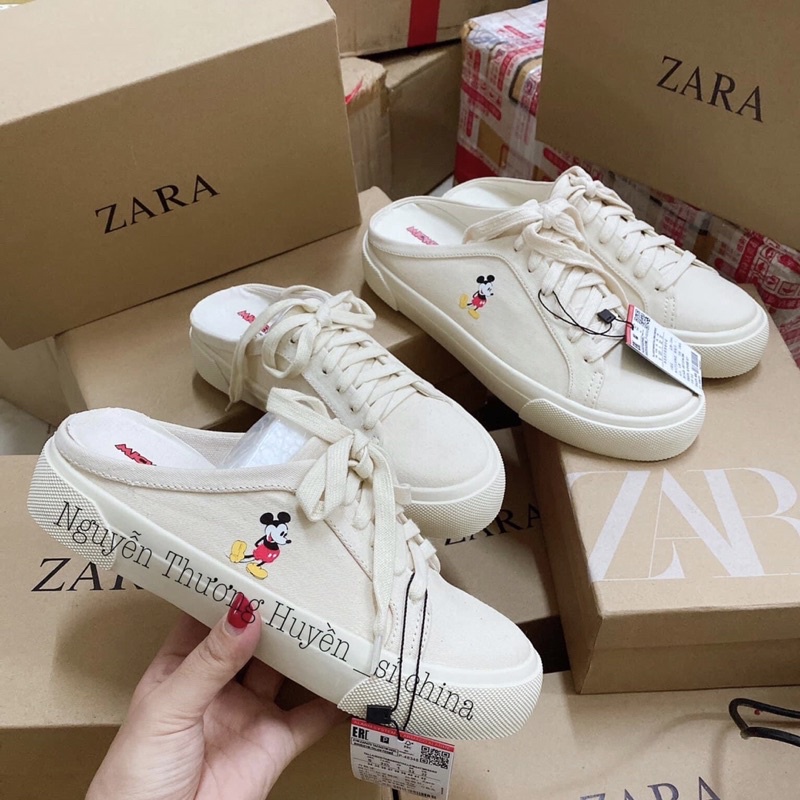 Giày sục thể thao vải Canvas Mickey ZR xuất full box