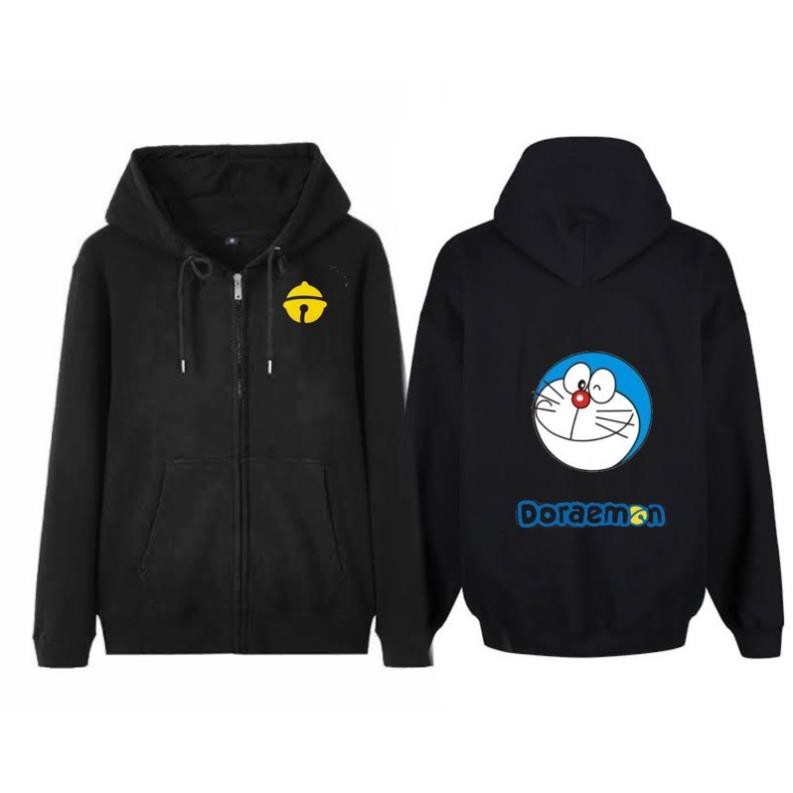 Áo khoác Doraemon hoodie Jacket with zipper unisex siêu đẹp