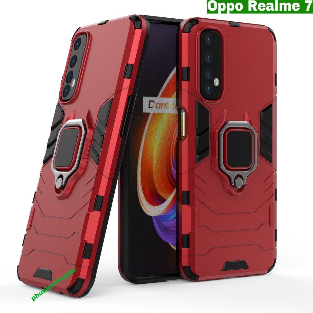 Ốp lưng Oppo Realme 7 / Realme 3 / Realme 9i / Realme 10 chống sốc Iron Man Iring cao cấp siêu bền giá đỡ xem phim