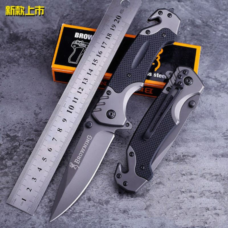 [RẺ VÔ ĐỊCH] Dao Phượt BROWNING Bản Xám Đen Titanium