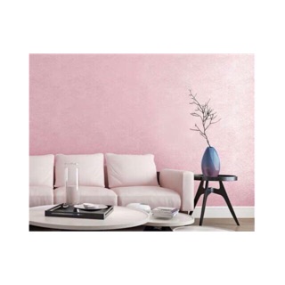 10m giấy dán tường vân sợi màu hồng phấn keo sẵn khổ 45cm