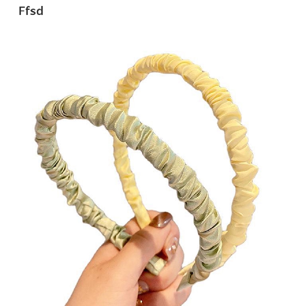 {Ffsd} Băng Đô Xếp Ly Mềm Mại Cá Nhân Thời Trang Thường Ngày Cho Nữ * Bán Chạy