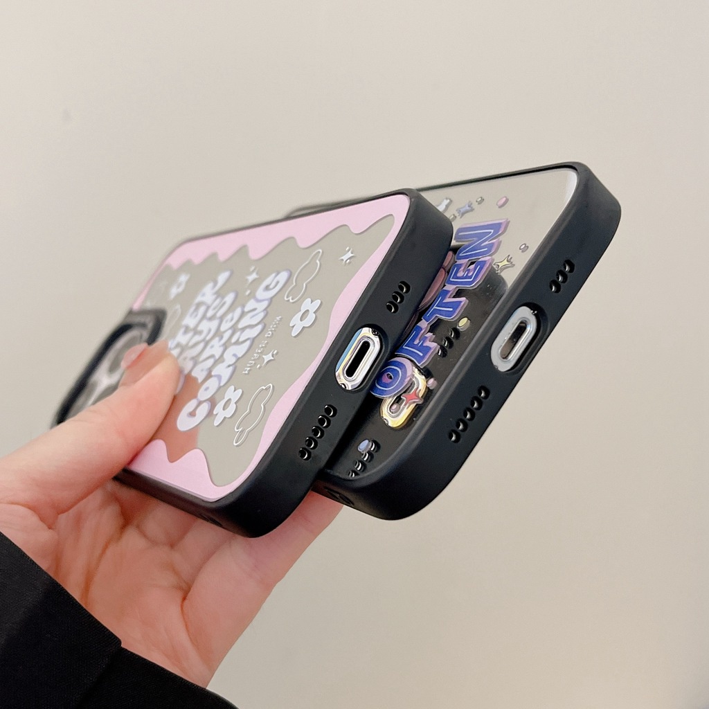 Ốp Điện Thoại tpu Mềm Tráng Gương Chống Trầy Xước Chống Rơi Hình Chữ Tiếng Anh Cho iphone 14pm 11 15 13 12 pro max xsmax