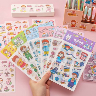 Set sticker 4 miếng dán hoạt hình dễ thương, chống nước