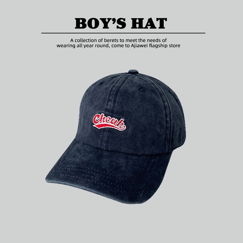 Mũ Lưỡi Trai Màu Đen Phong Cách Nhật Bản Thời Trang Xuân Thu Cho Nam