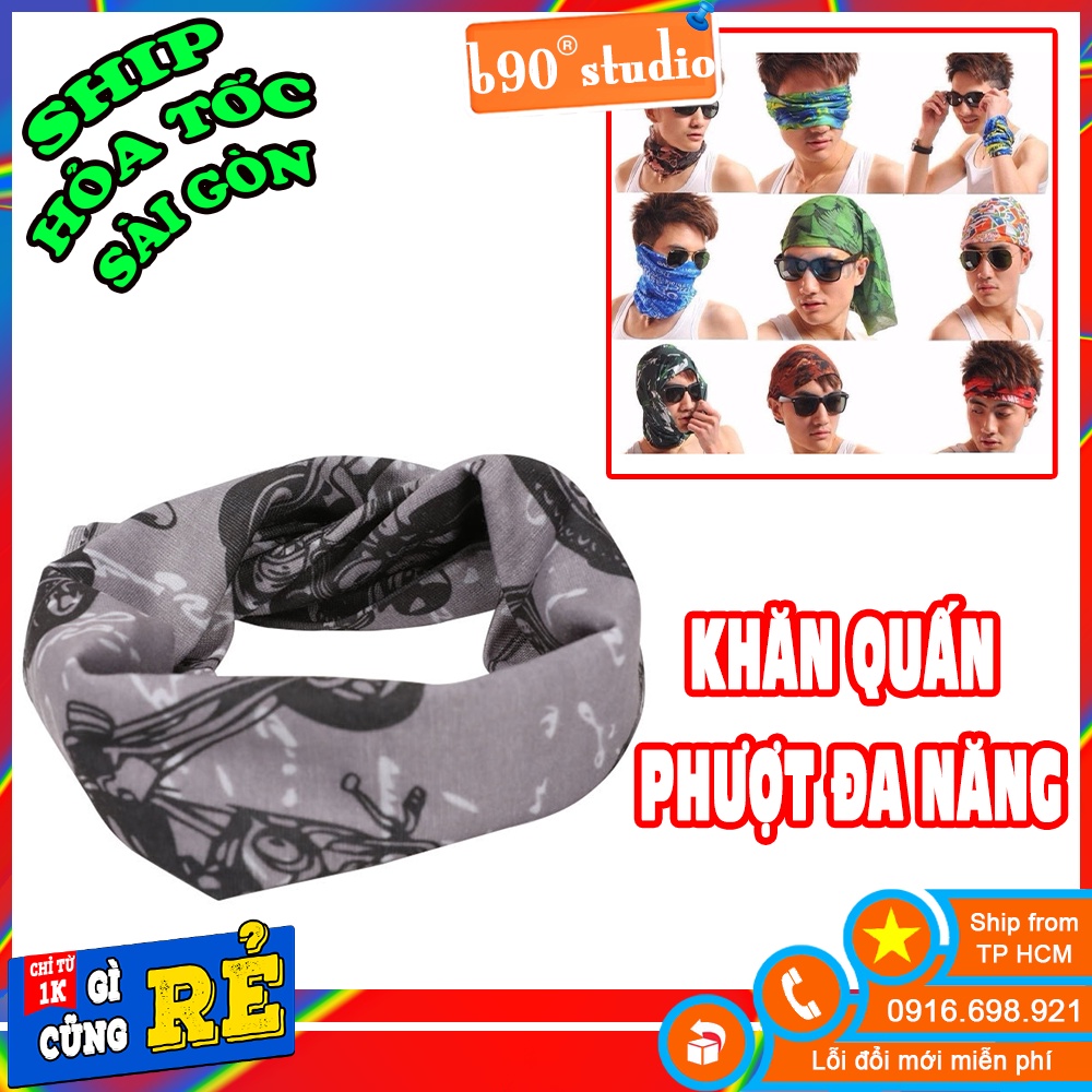 Khăn Đa Năng Đi Phượt, Chạy Xe Chống Nắng Bụi, Quấn Cổ Tay Đạp Xe