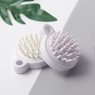 Lược gội đầu Silicone Nhật MÀU TRẮNG mát xa da đầu giảm rụng tóc