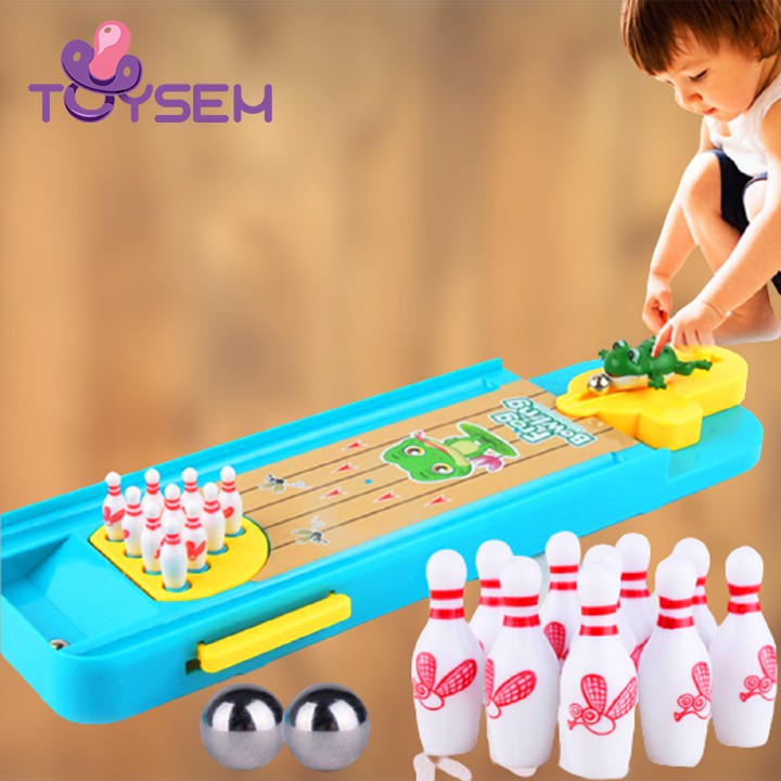 Bộ đồ chơi bowling Toysem vui nhộn giúp phản xạ tay và mắt nhanh nhẹn cho trẻ em từ 6 tuổi - Quà tặng sinh nhật cho bé