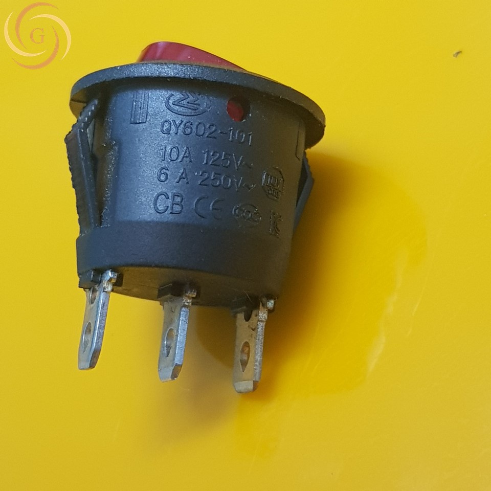 Công tắc 3 chân tròn có đèn báo - công tắc on/off