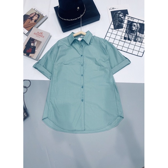 Áo Sơ Mi GU Dáng Rộng 2 Màu